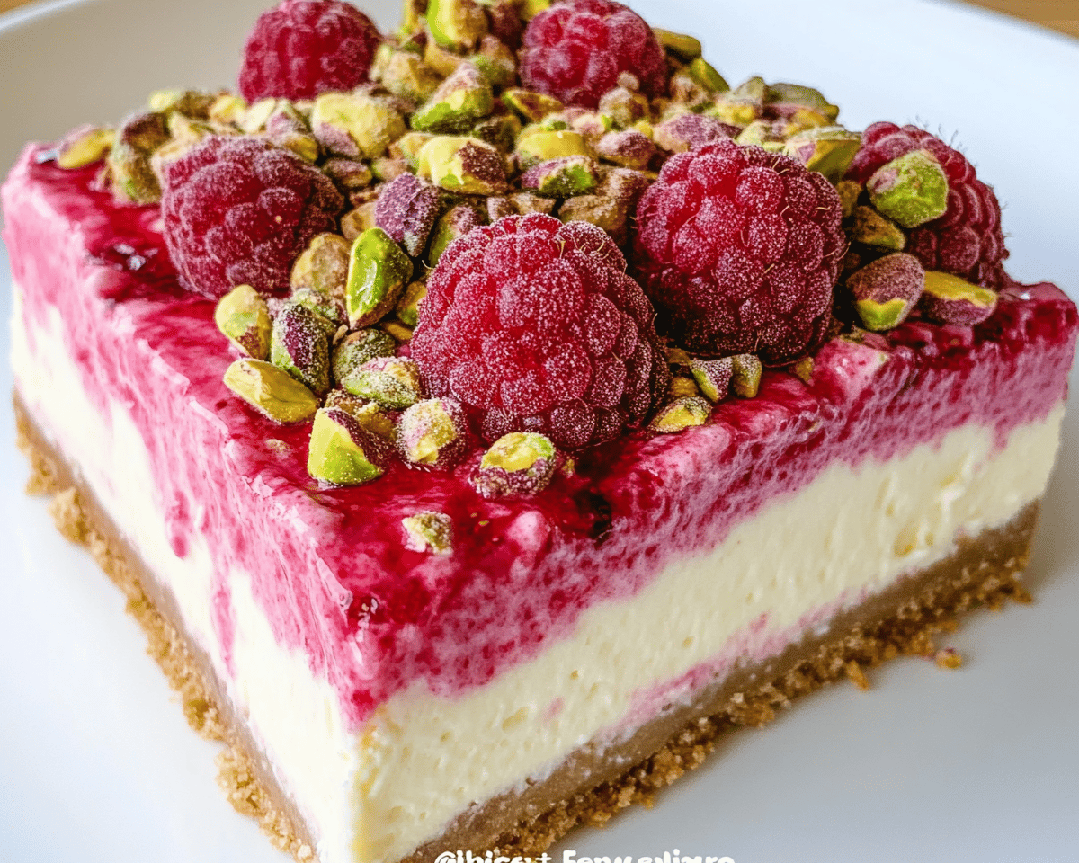 Nutty Fruity Raspberry Raspberry Pistachio Cheesecake Delight – Creamy, Nutty & Bursting with ...