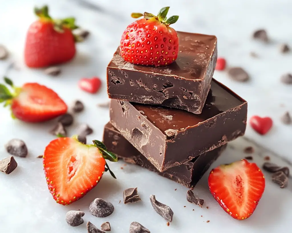 Chocolate Covered Strawberry Fudge Recipe Easy Valentine’s Day Treat