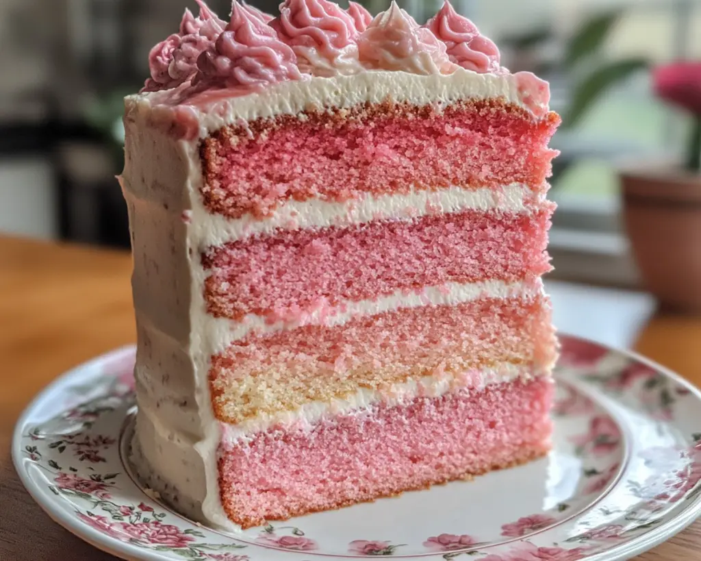Pink Ombre Layer Cake Recipe Easy Valentine’s Day Showstopper