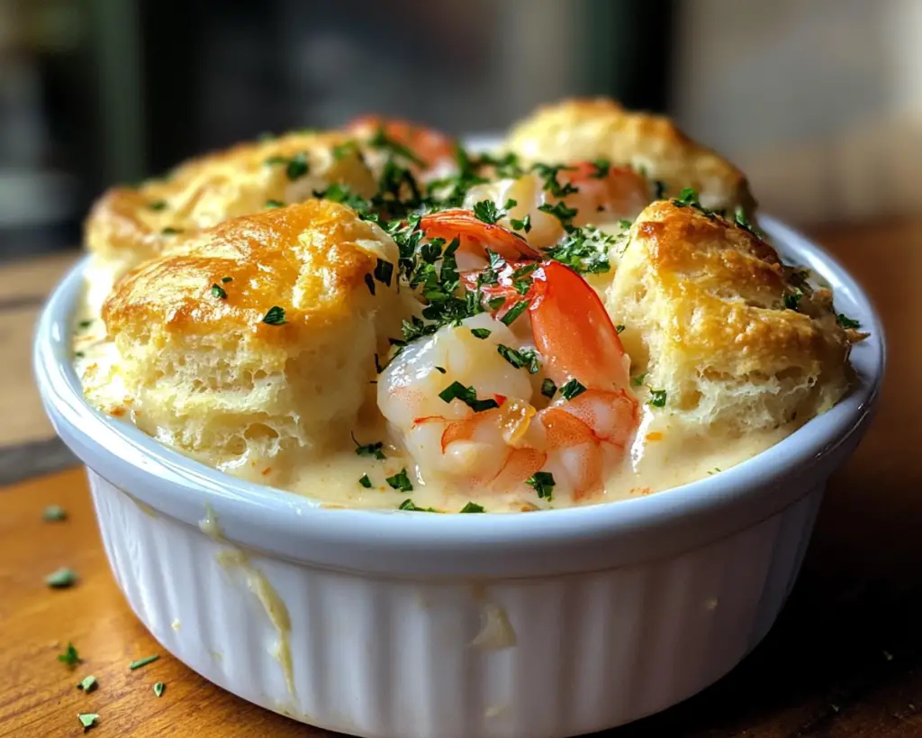 Shrimp & Lobster Cheddar Bay Biscuit Pot Pie – Easy Homemade Comfort