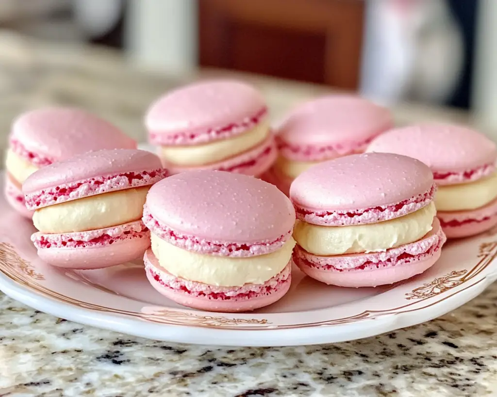 Pink Lemon Macarons Easy Homemade Valentines Day Dessert Recipe