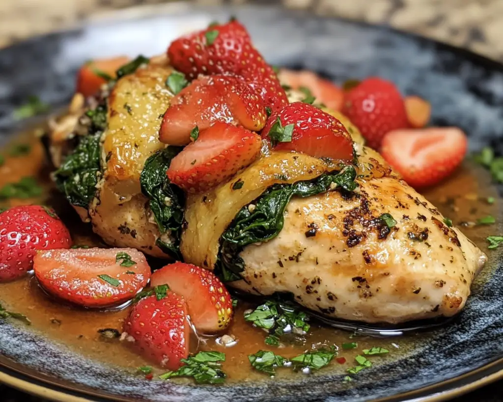 Strawberry Spinach Stuffed Chicken Recipe for a Perfect Valentine’s Day Dinner