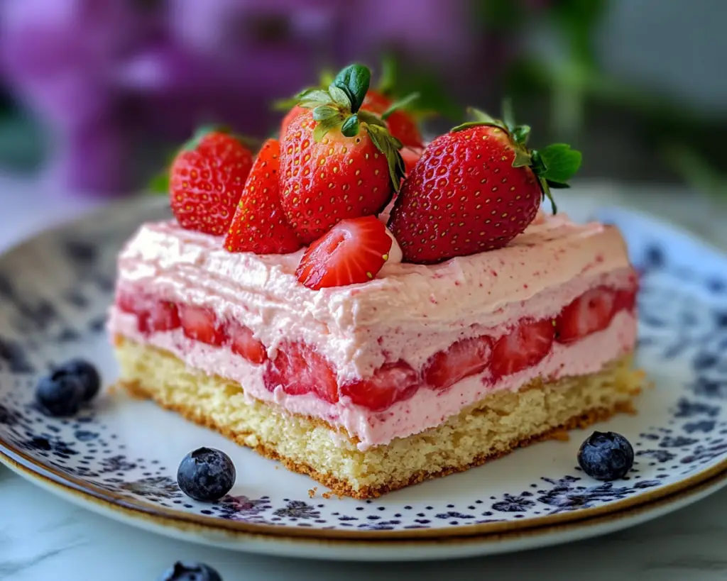 Strawberry Éclair Cake Recipe – Easy No Bake Valentine’s Day Dessert