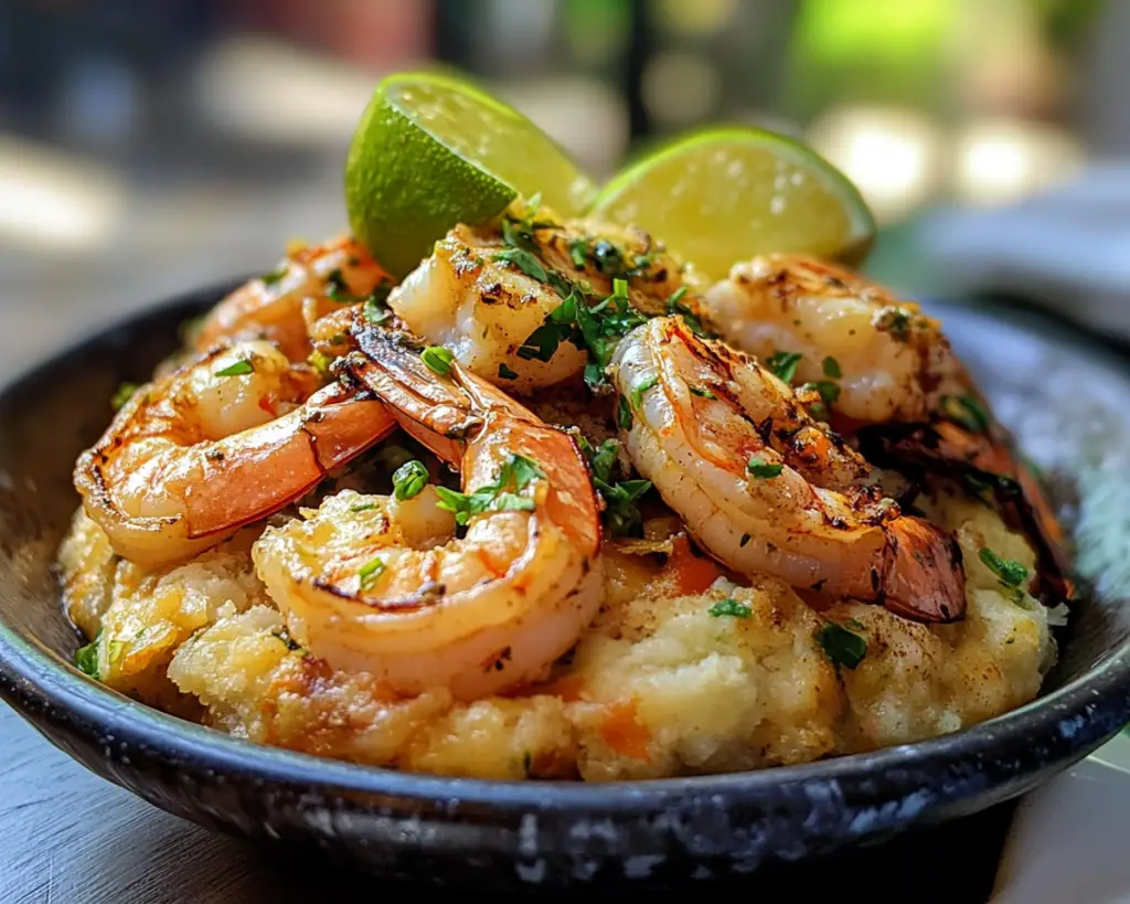 Garlic Shrimp Mofongo