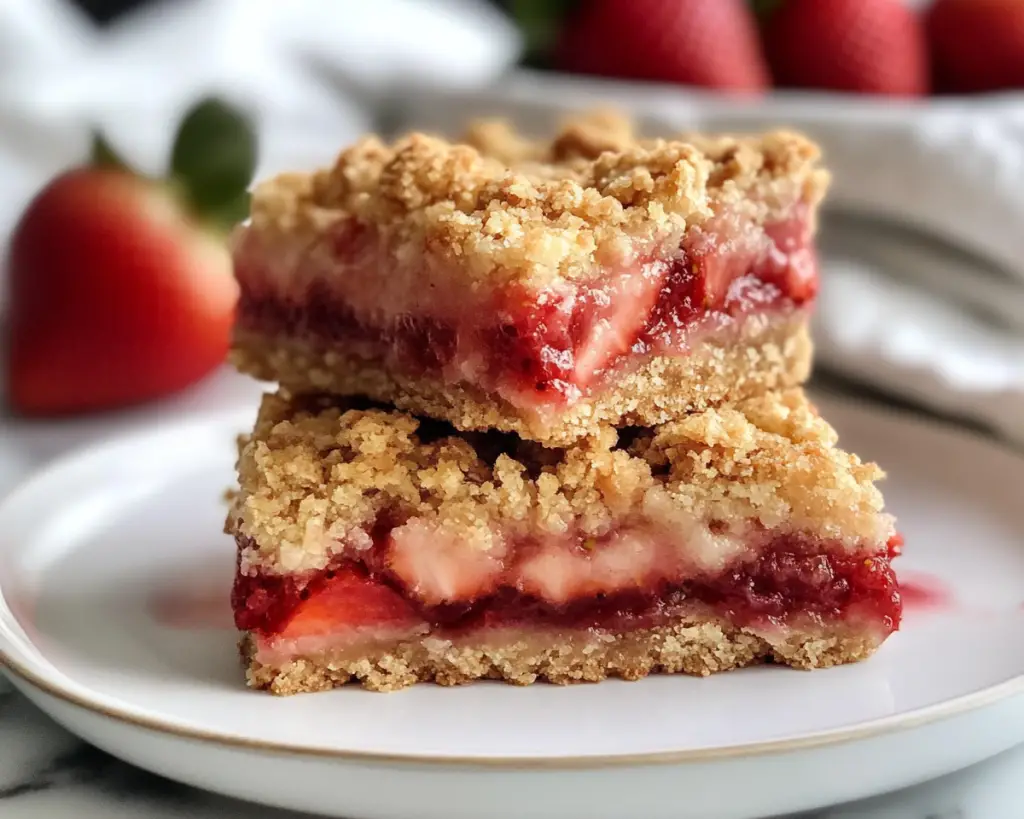 Strawberry Crumble Bars Recipe Easy Valentine’s Day Dessert