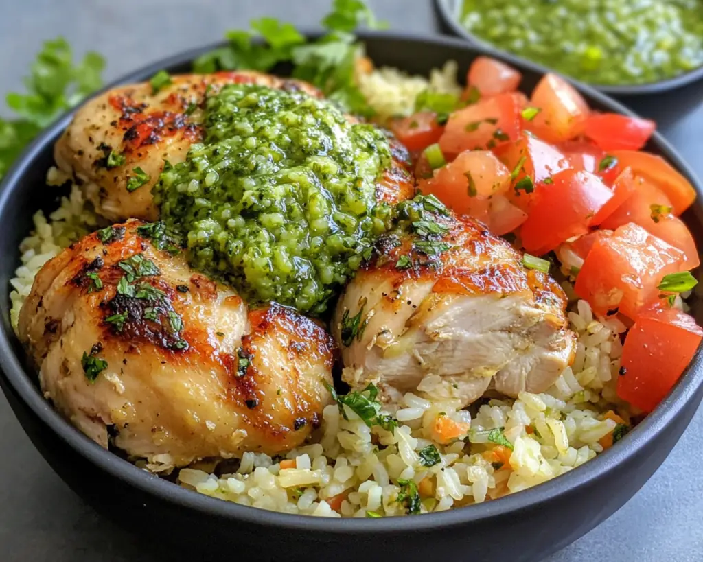 Flavorful Peruvian Chicken & Rice Recipe with Easy Green Sauce