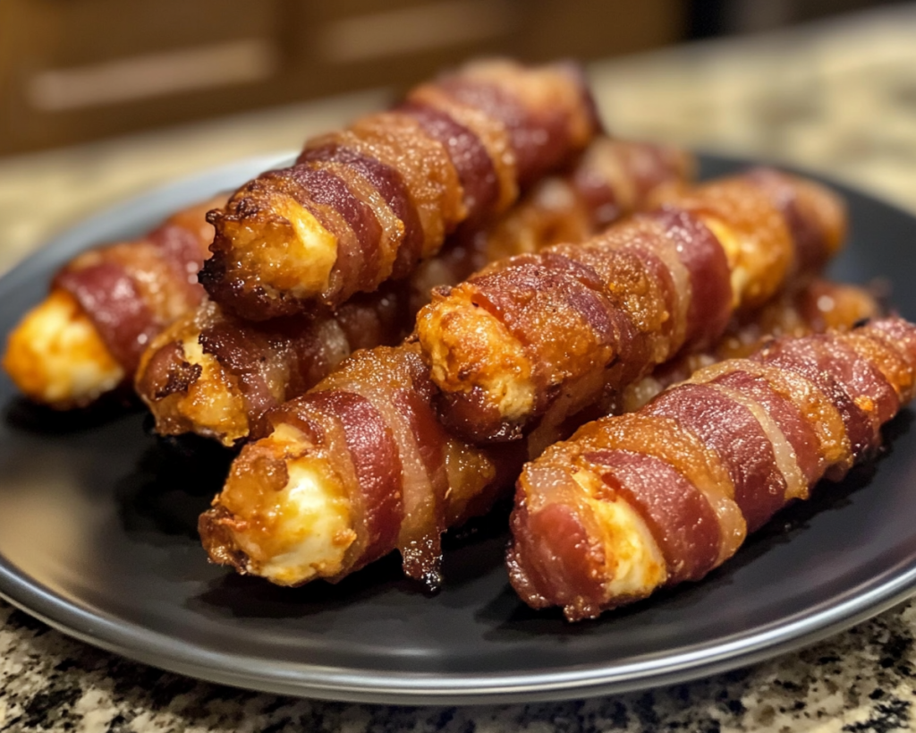 Nashville Hot Bacon Wrapped Mozzarella Sticks Recipe – Easy Party Snack