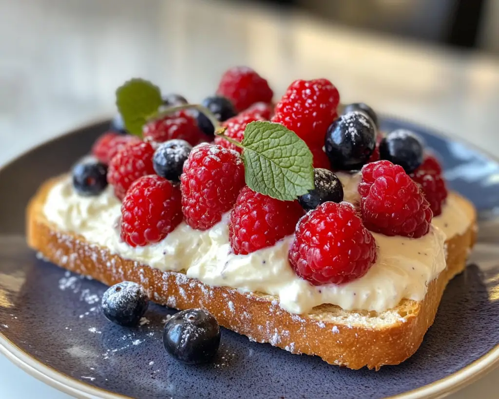 Irresistible Custard Yogurt Toast Recipe with Fresh Berries