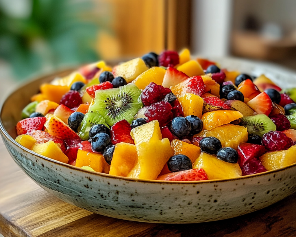 Fall Fruit Salad with Cinnamon Dressing Easy Recipe for Autumn Parties