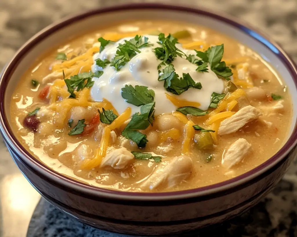 Creamy White Chicken Chili Recipe – Easy Crockpot Dinner