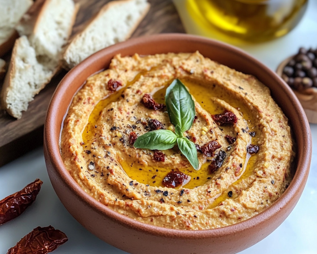 Sun Dried Tomato Garlic Olive Oil Dip Recipe – Easy Mediterranean Appetizer