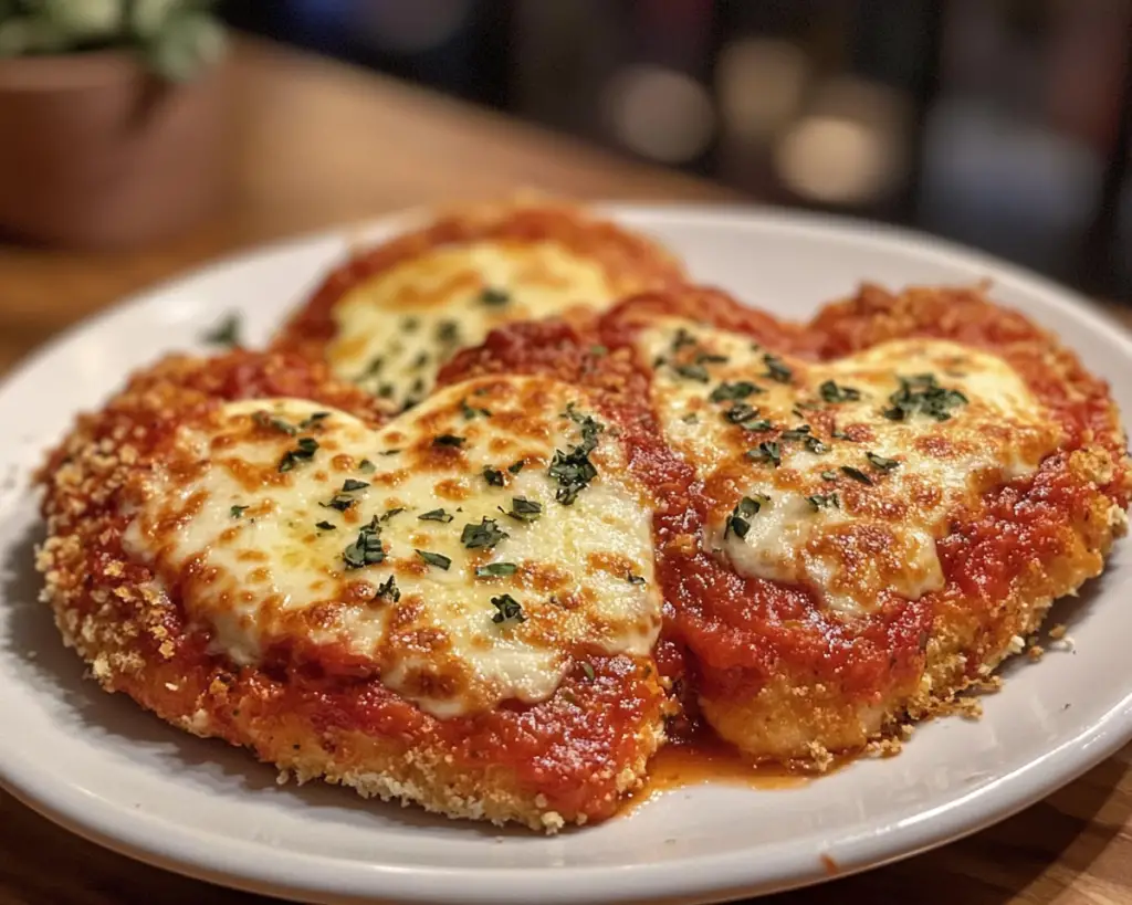 Chicken Parmesan Valentine’s Dinner – Easy Heart Shaped Recipe for Two