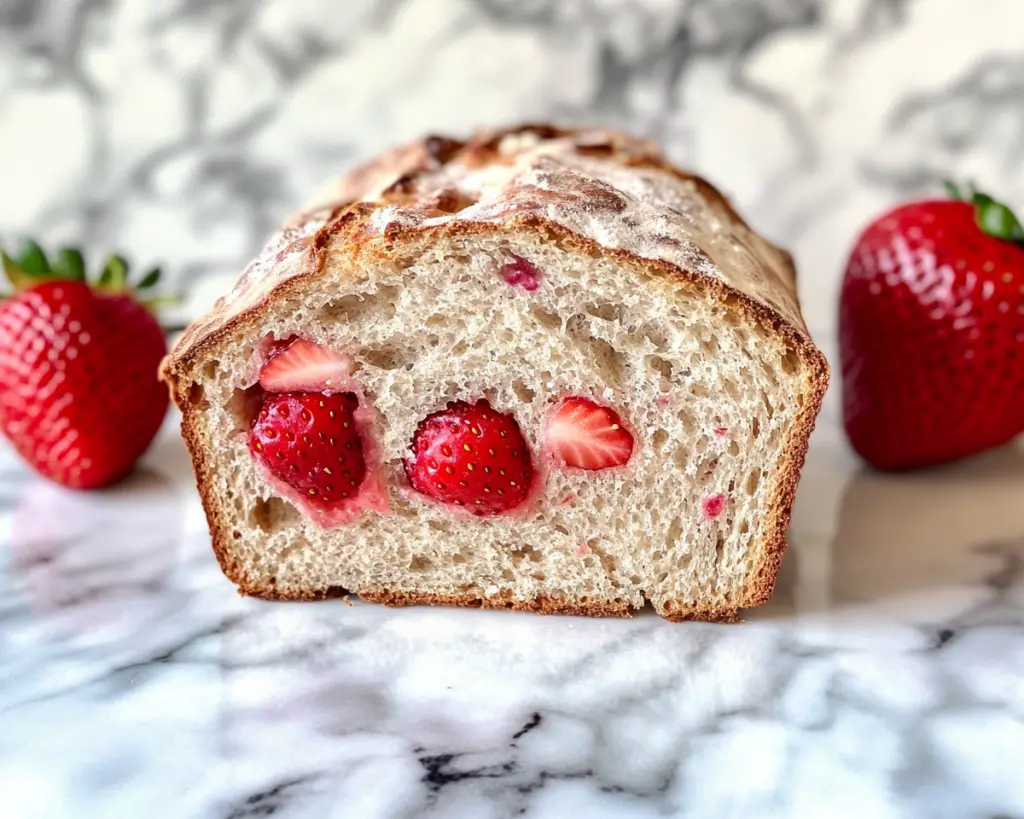 Strawberry Sourdough Bread Recipe Easy Pink Valentine’s Day Treat