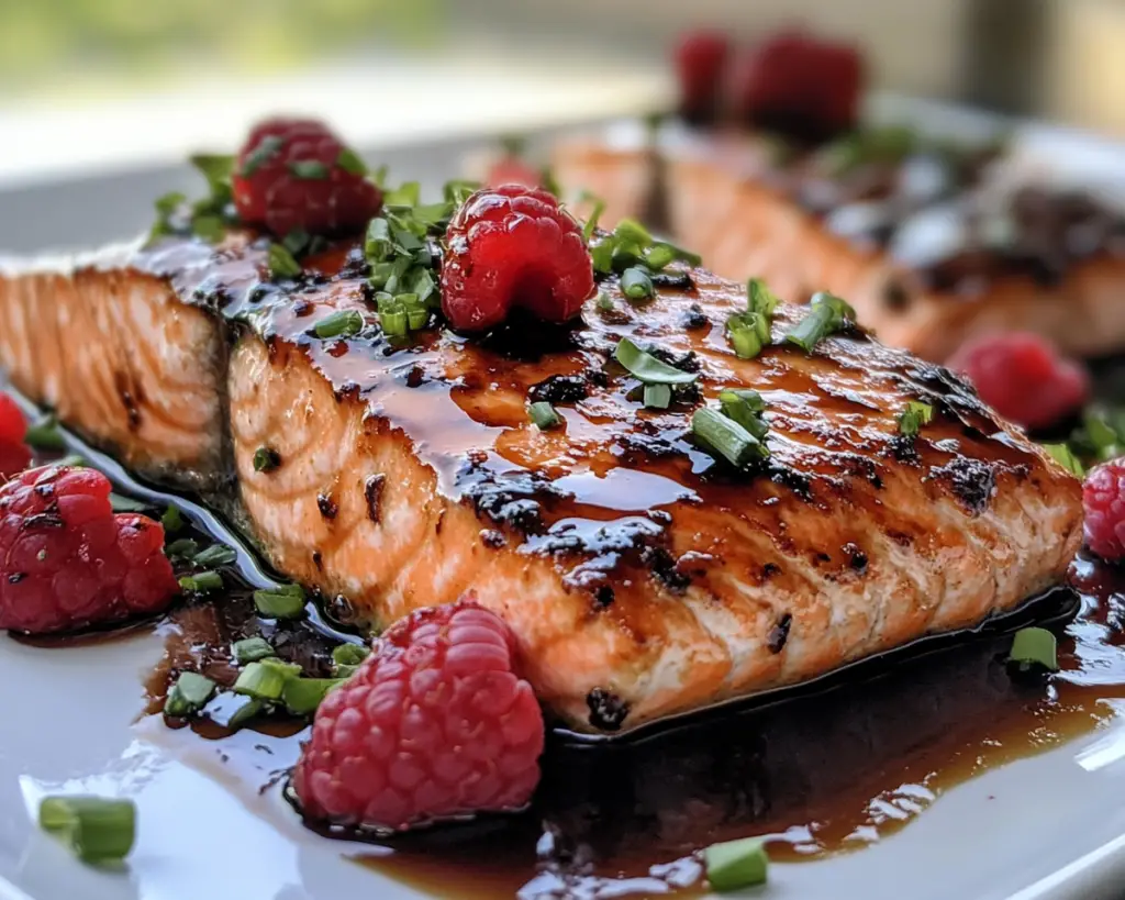Raspberry Balsamic Salmon – Easy Romantic Dinner for Two