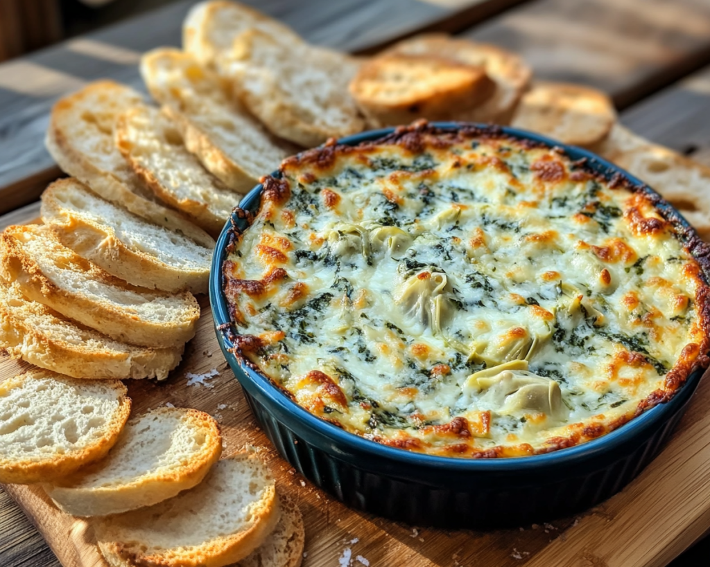 Creamy Spinach Artichoke Dip Game Day Style