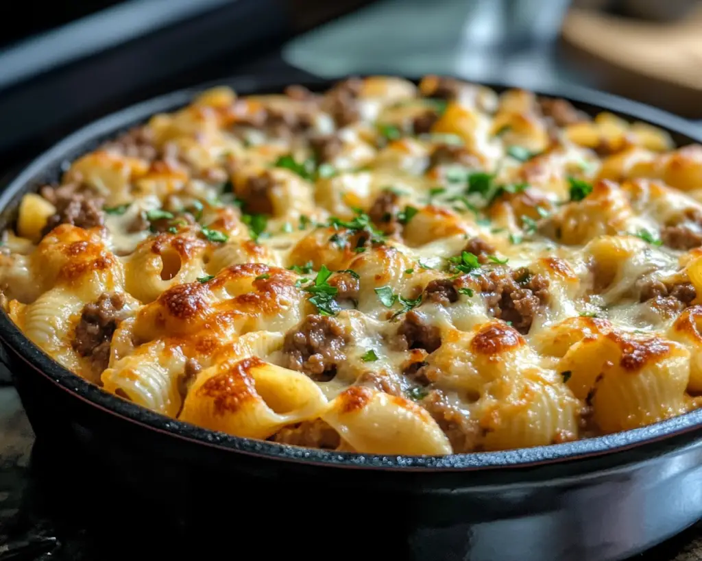 Creamy Beef and Shells