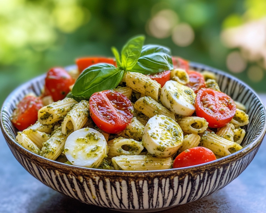Easy Pesto Caprese Pasta Salad Recipe – Perfect for Summer