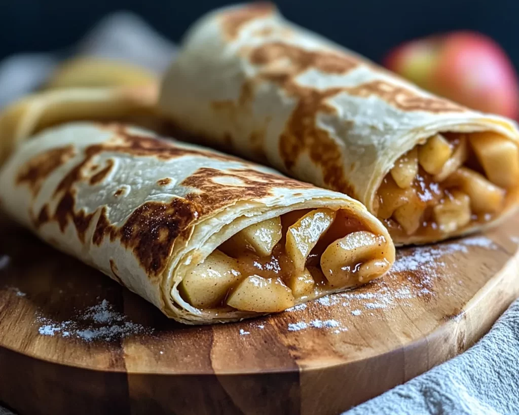 Easy Apple Pie Tortilla Wraps with Brown Sugar Butter