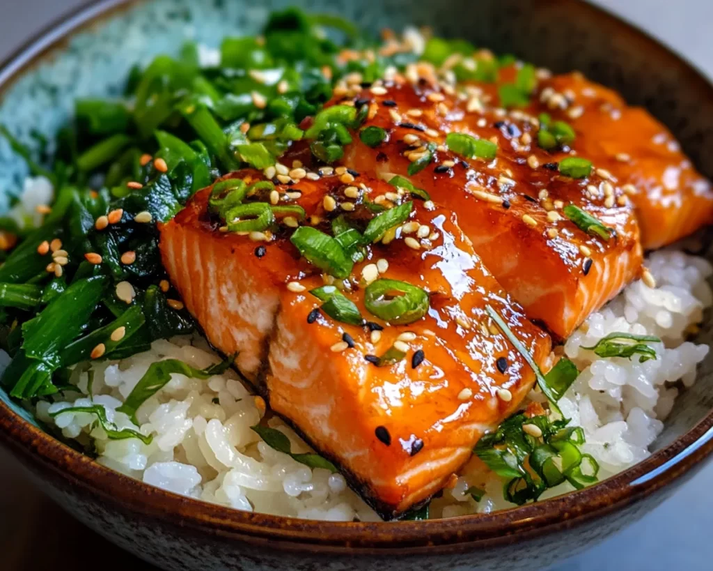 Spring Dinners: Honey Salmon Rice Bowl
