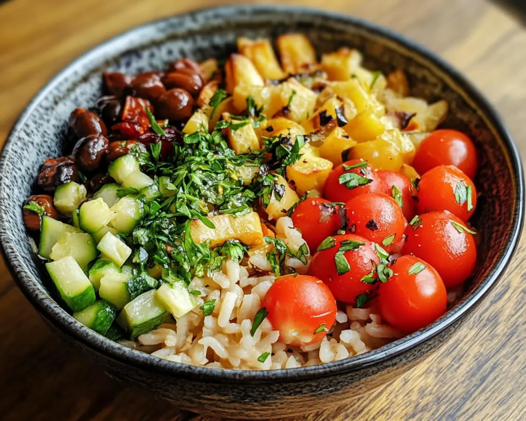 Mediterranean Vegetable Rice Bowl
