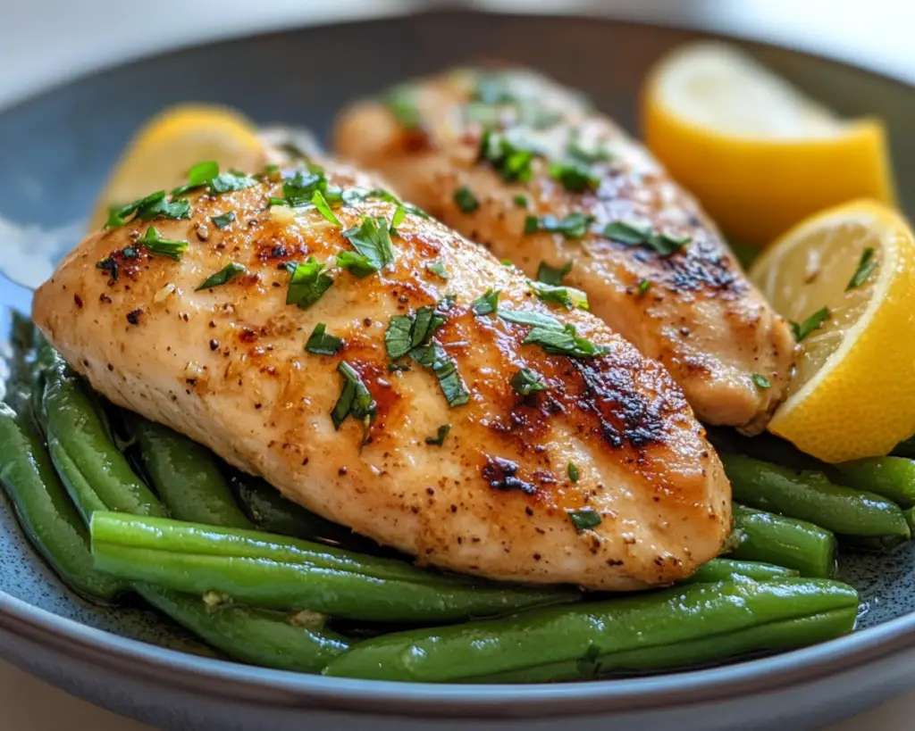 Garlic Lemon Chicken with Green Beans