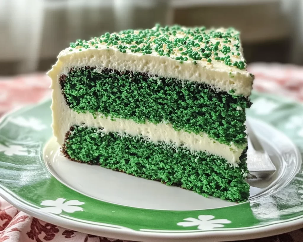 St Patrick’s Day Green Velvet Sheet Cake
