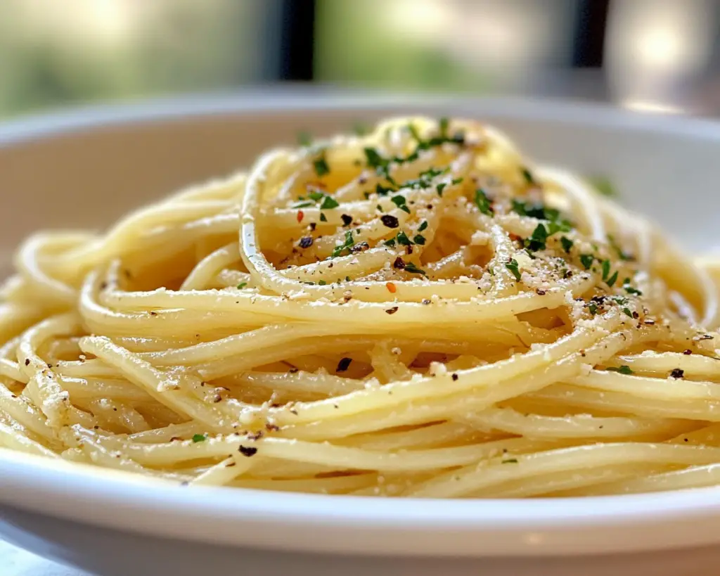 Simple Spaghetti with Garlic and Olive Oil