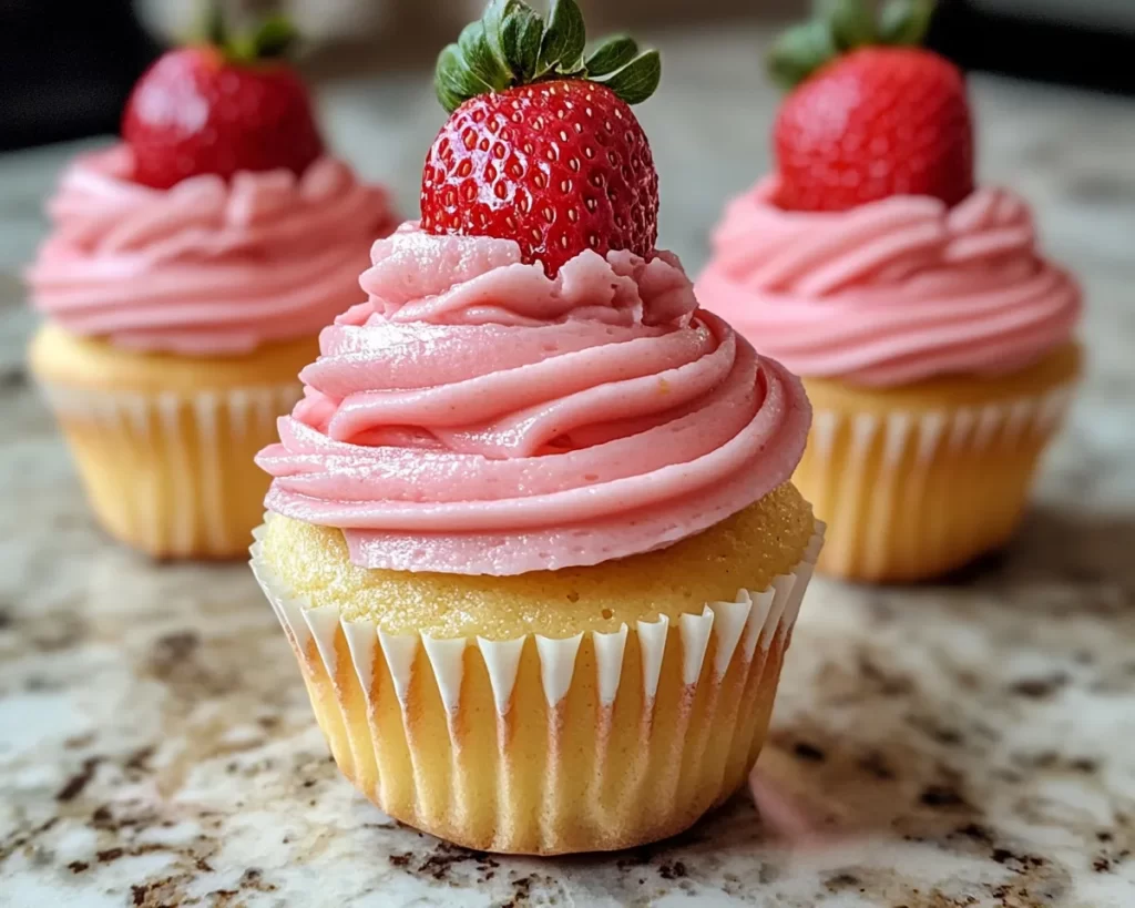 Spring Cupcakes: Strawberry Lemonade Cupcakes
