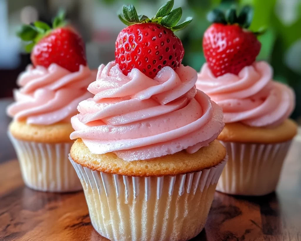 Spring Cupcakes: Strawberry Vanilla Cupcakes