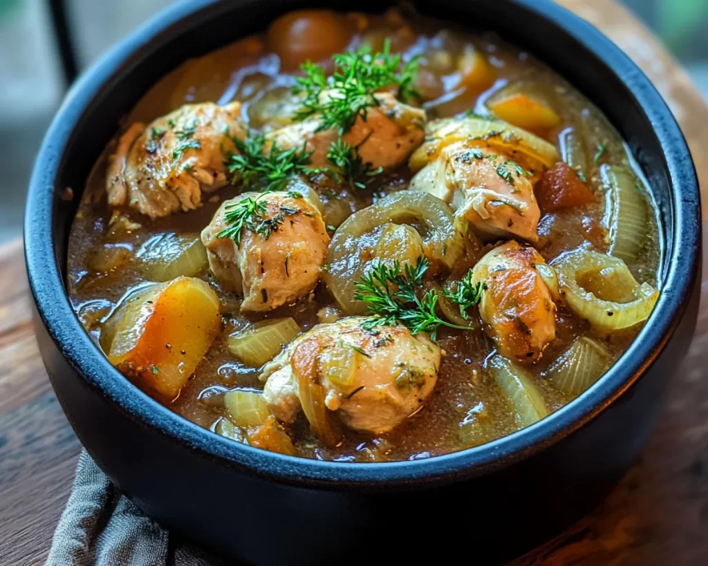 Cozy Onion and Chicken Stew Recipe