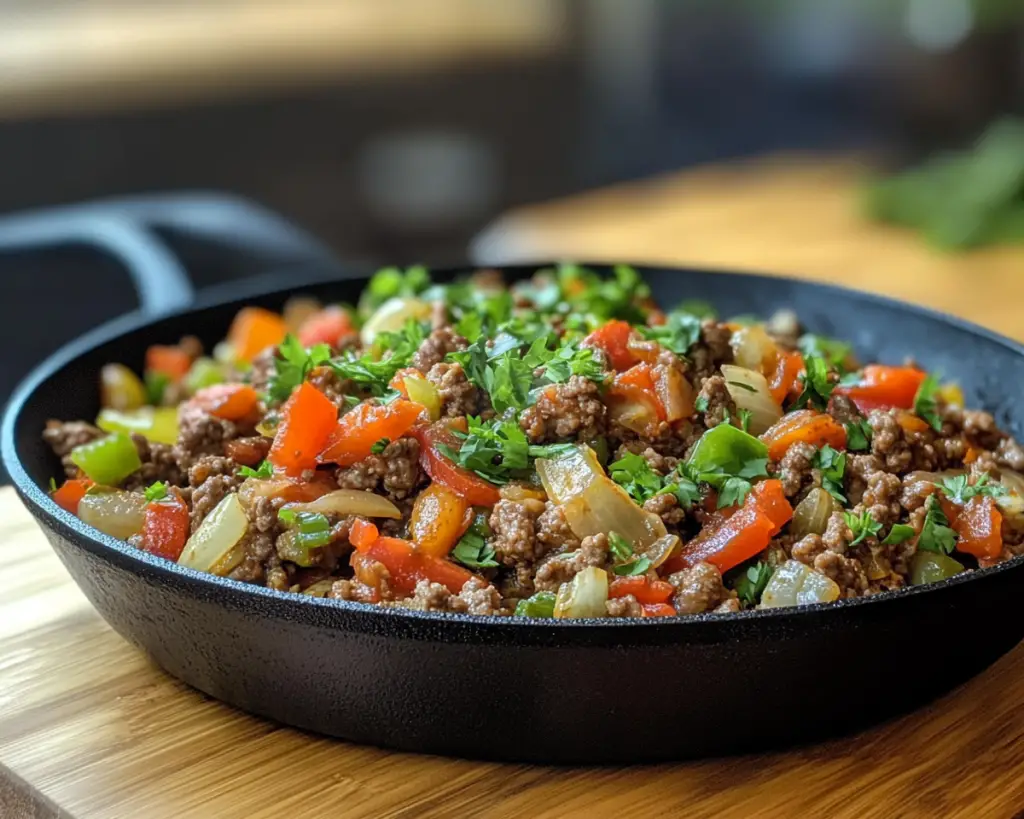 Healthy Ground Beef and Veggie Skillet
