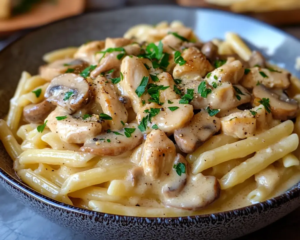 Creamy Mushroom Chicken Pasta