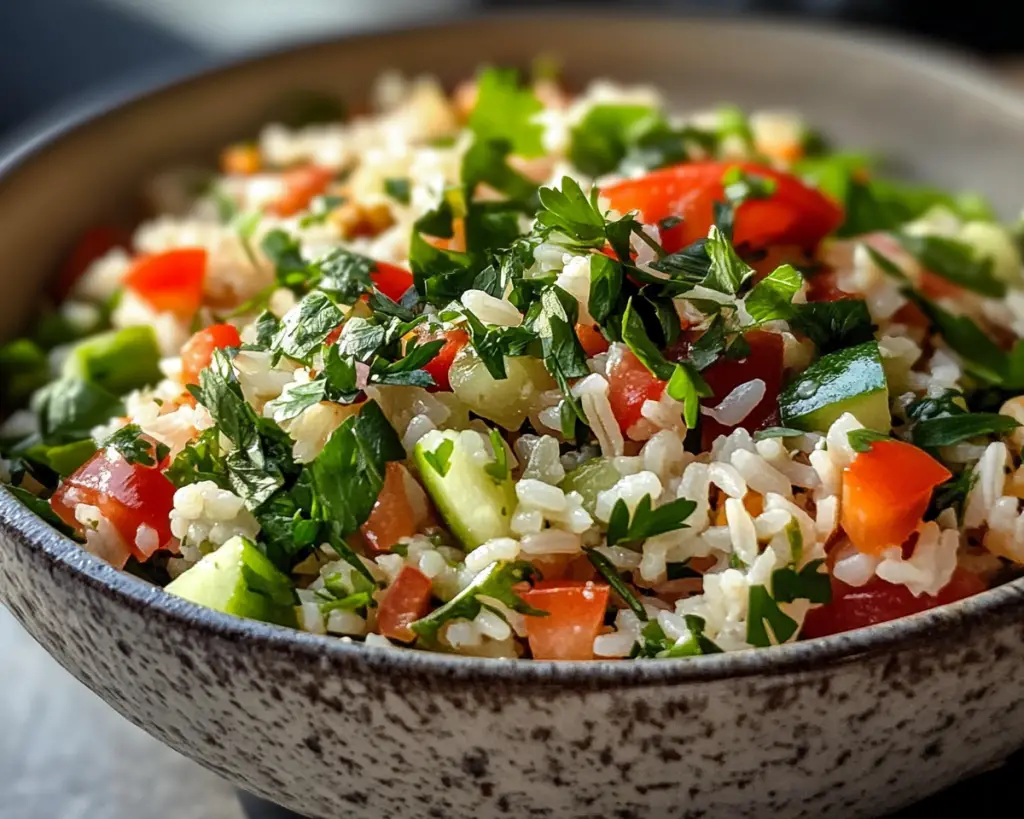 Mediterranean Rice Salad with Herbs
