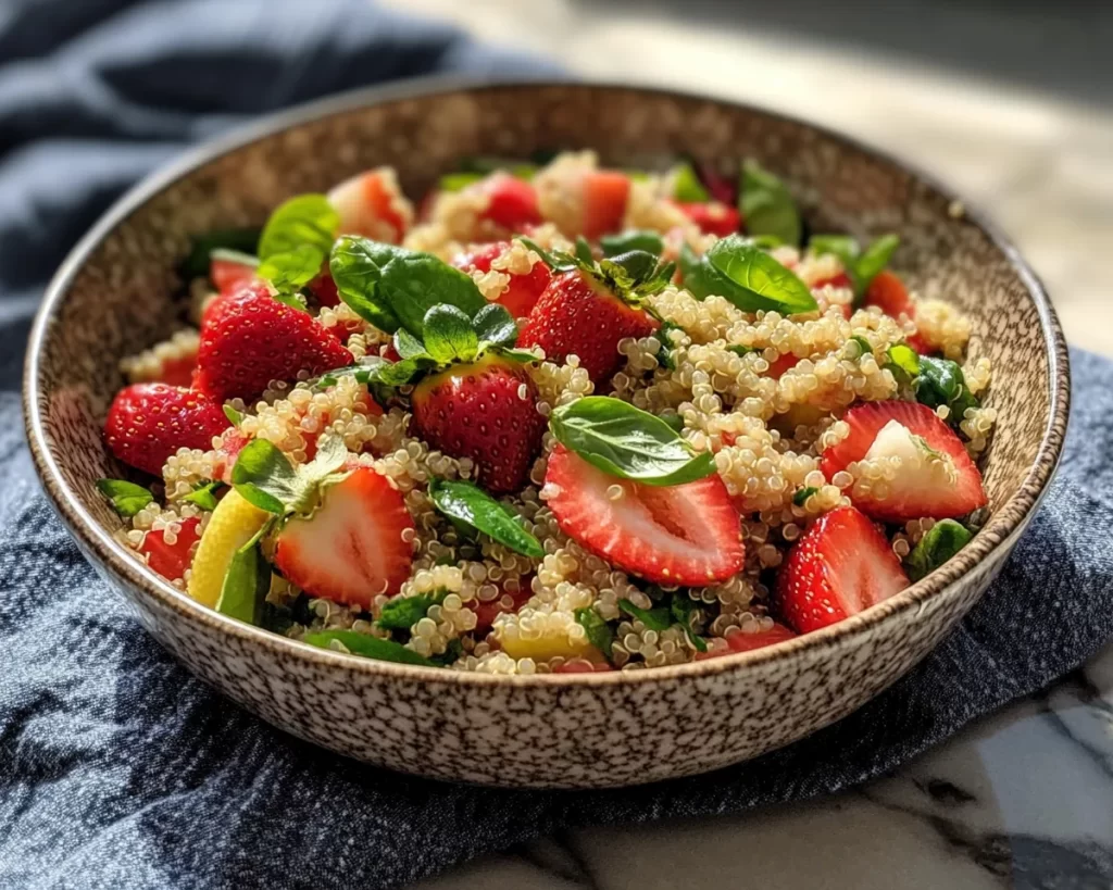 Spring Salad: Strawberry Quinoa Salad with Lemon Dressing