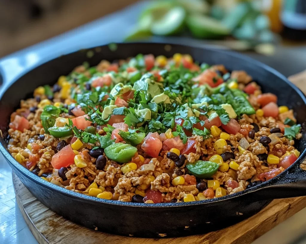 Healthy Easy Turkey Taco Skillet