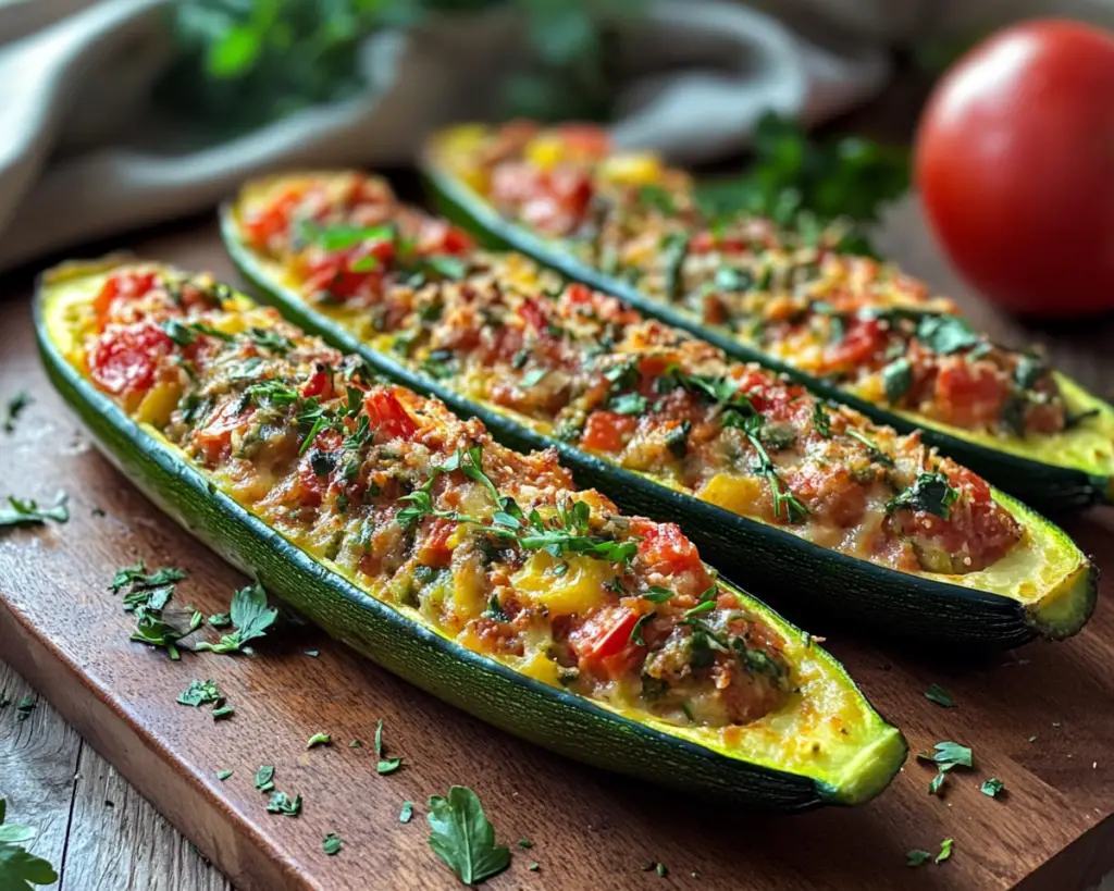 Mediterranean Stuffed Zucchini Boats