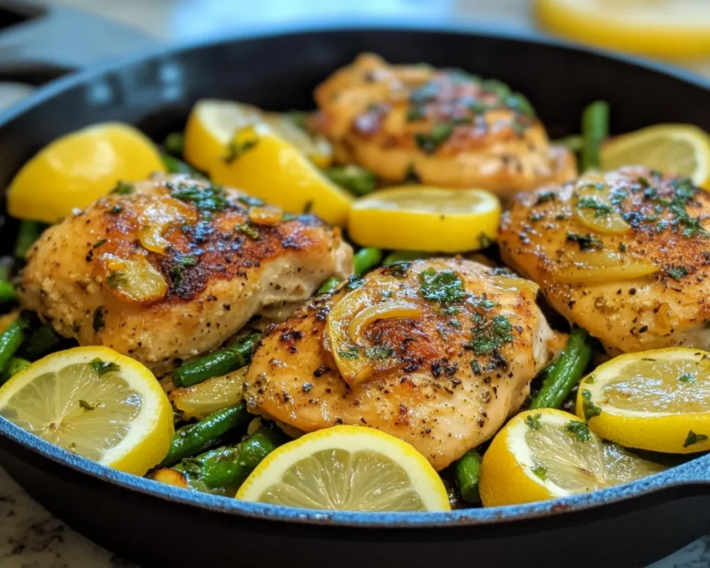 Spring Dinner Ideas: Lemon Garlic Chicken Skillet