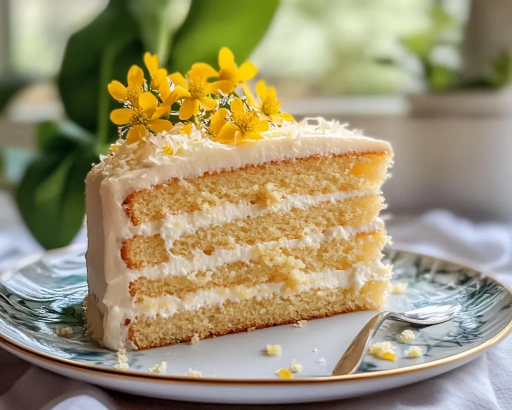 Spring Birthday Cake: Lemon Vanilla Layer Cake