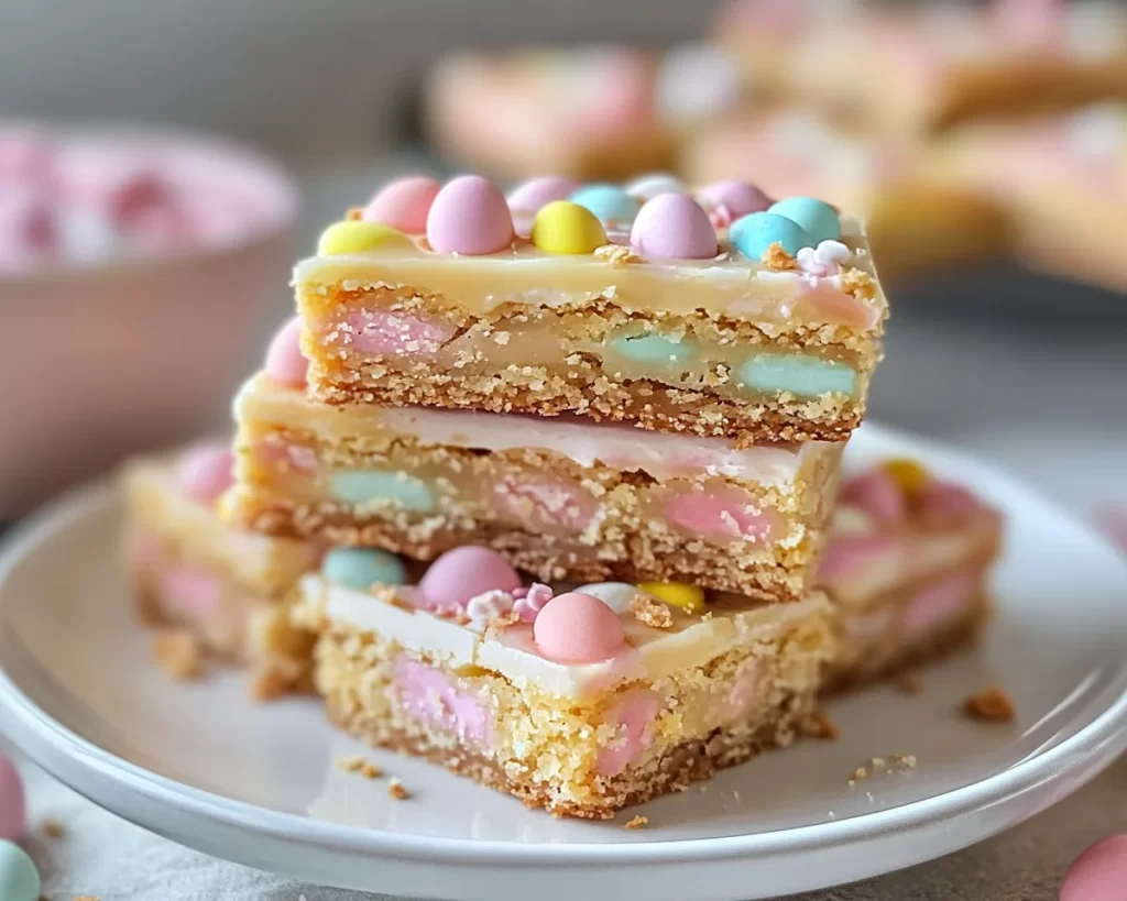 Spring Cookies: Mini Egg Cookie Bars (Easter)