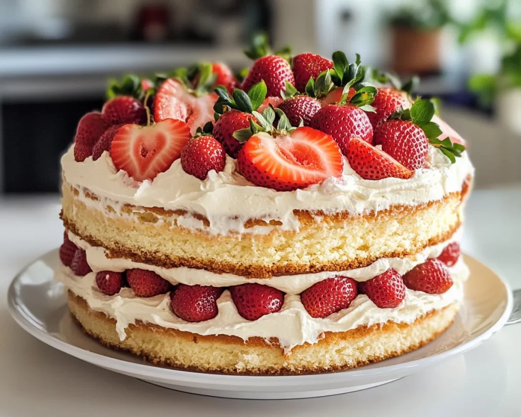Mother’s Day Strawberry Layer Cake