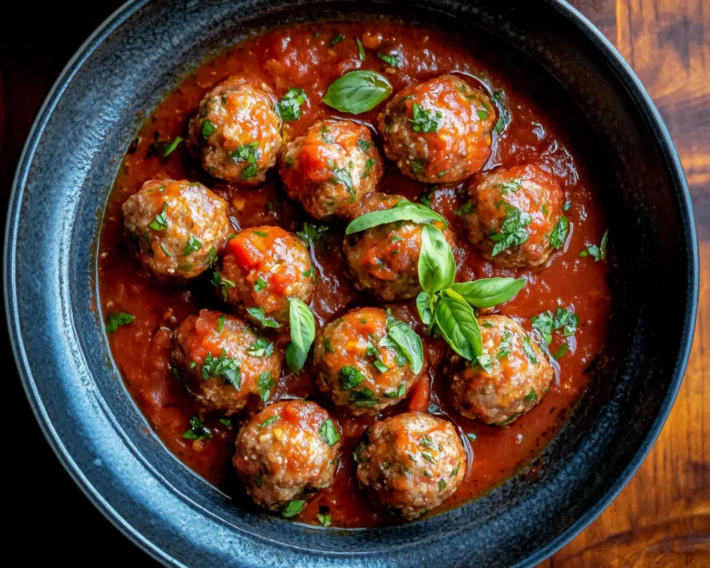 Healthy Turkey Meatballs with Tomato Sauce