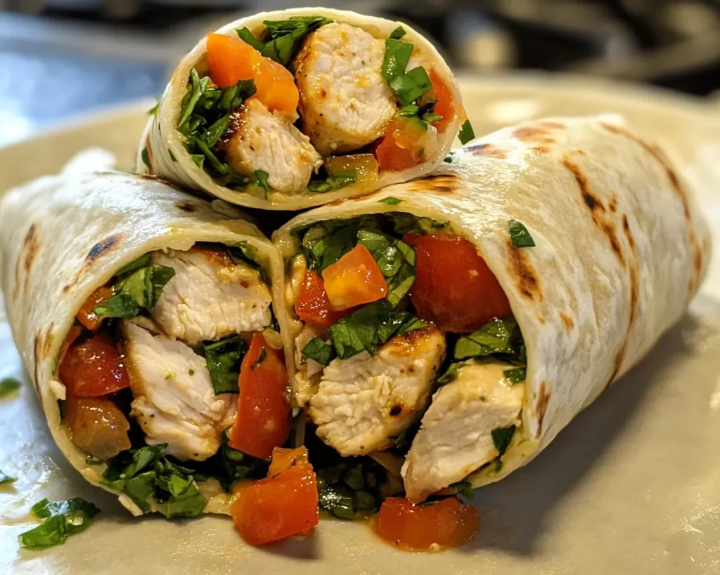 Spring Dinner: Mediterranean Chicken Wrap (Fresh)