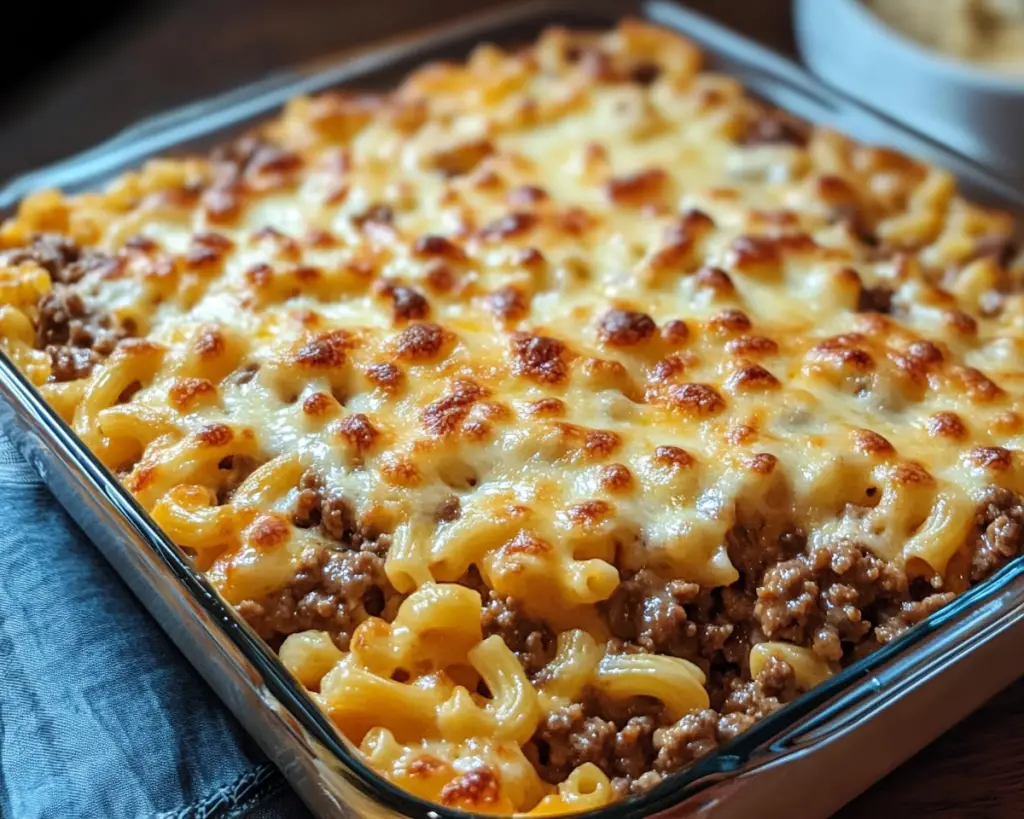 Easy Cheesy Beef & Macaroni Casserole Recipe