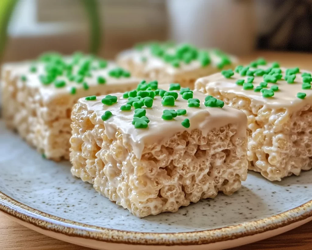 St Patrick’s Day Irish Cream Rice Krispie Treats