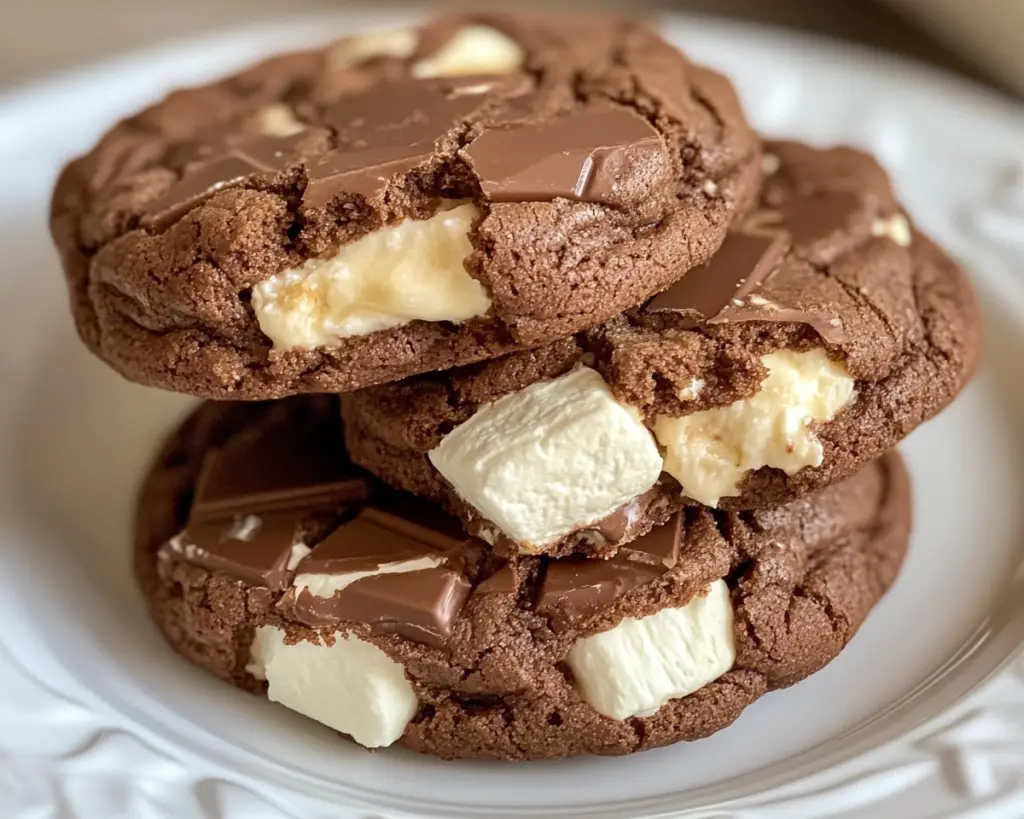 Double Chocolate S’mores Cookies (Melty & Gooey Dessert)
