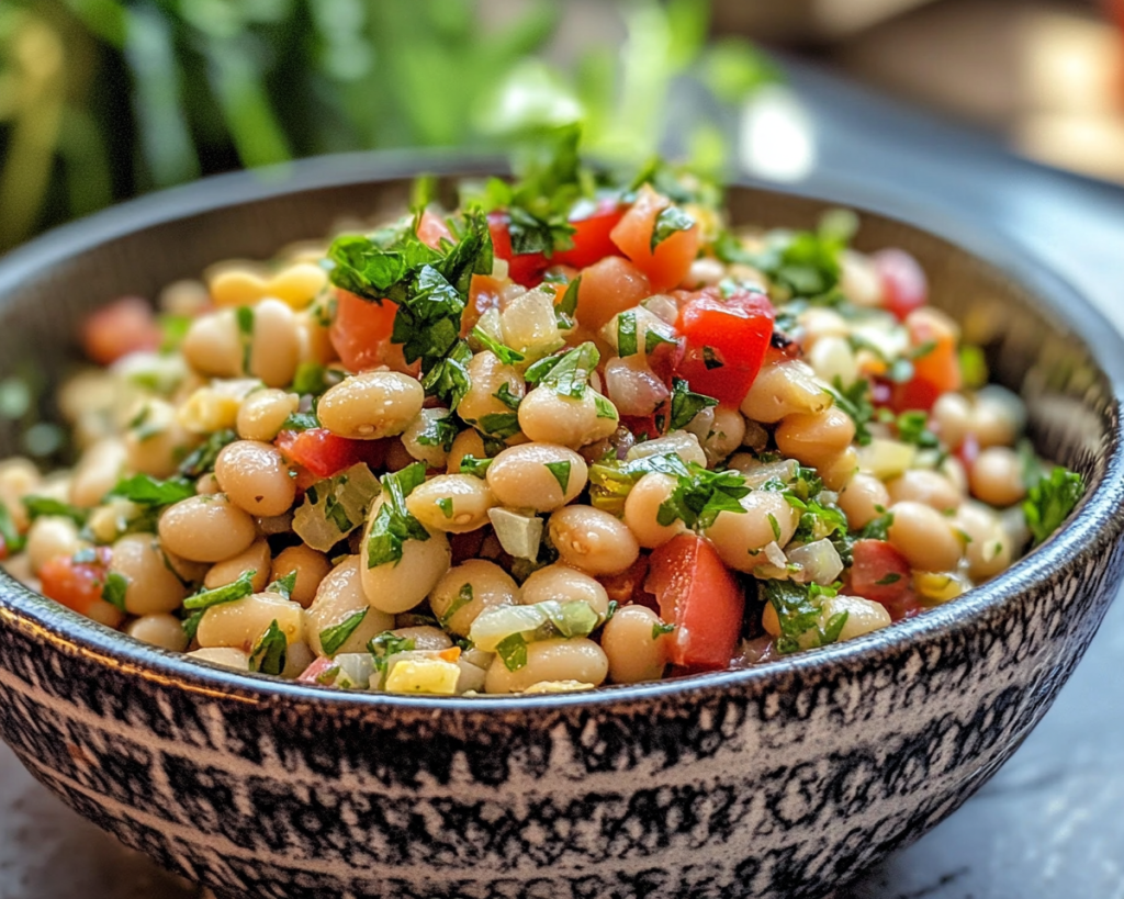 Mediterranean Bean Salad with Parsley
