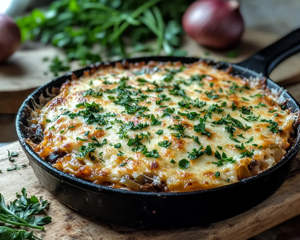 French Onion Skillet Lasagna (Savory & Cheesy One-Pan Meal)