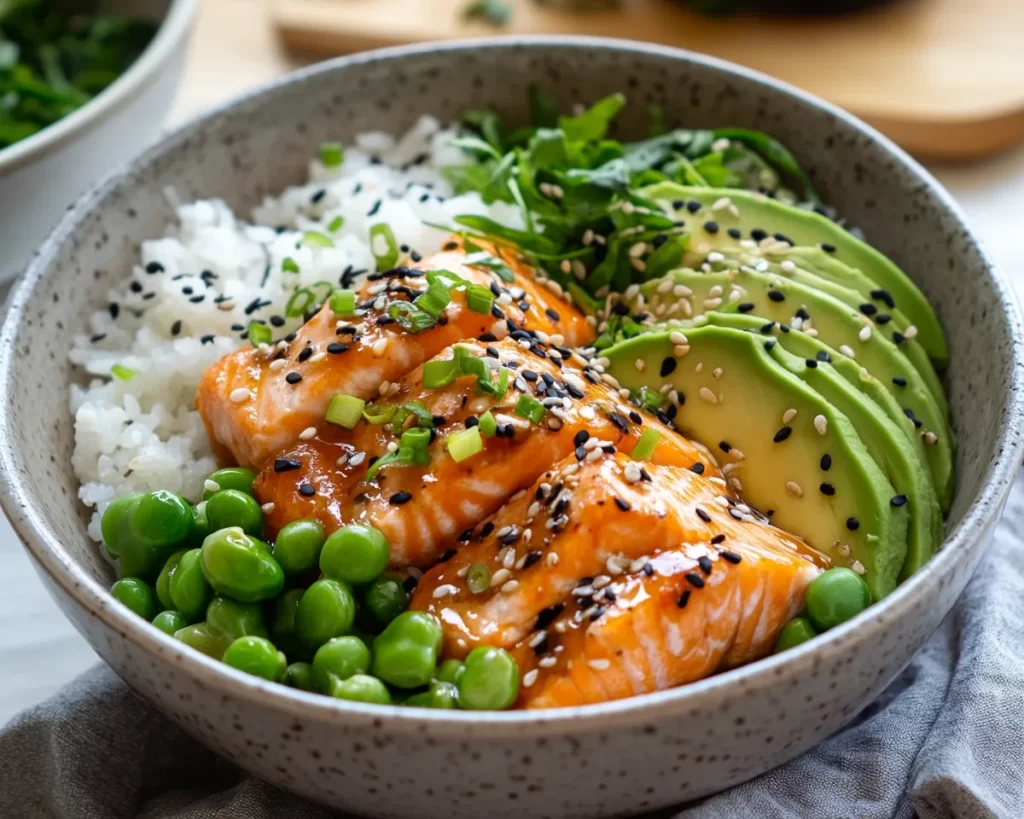 Spring Dinner: Honey Garlic Salmon Bowl (Quick + Healthy)