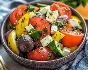 Lemon Vinegarette Dressing for Greek Salad (Easy + Fast)