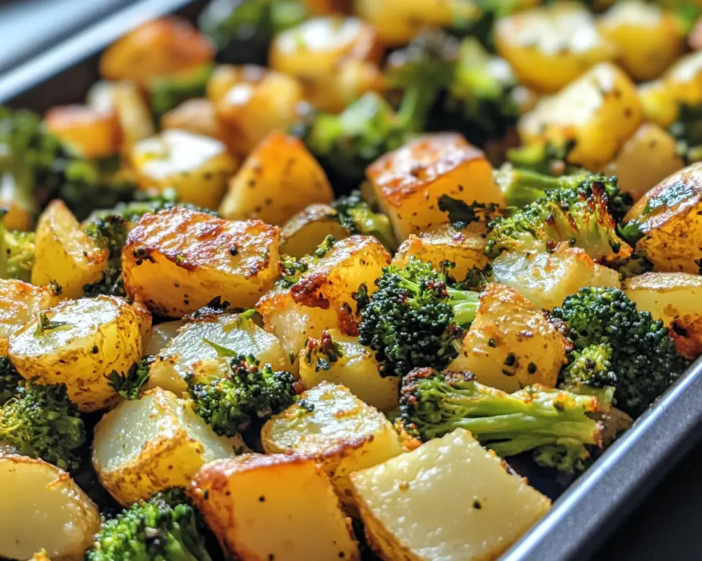 Garlic Roasted Broccoli and Potatoes